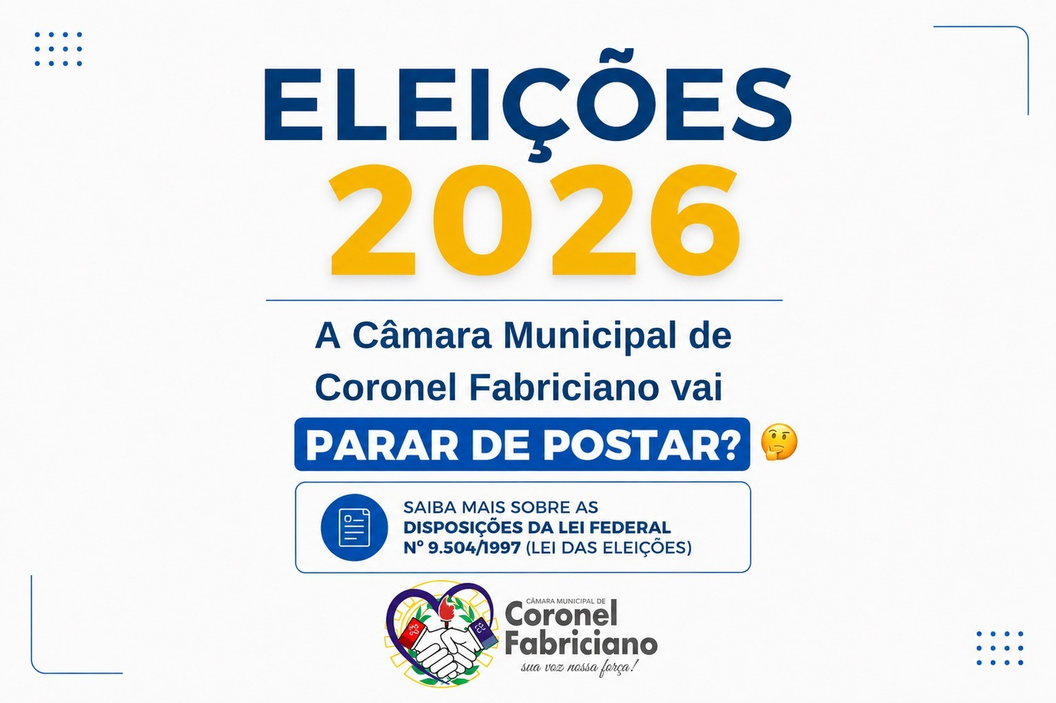 O que se pode publicar no site da Câmara Municipal de Danilândia no período eleitoral